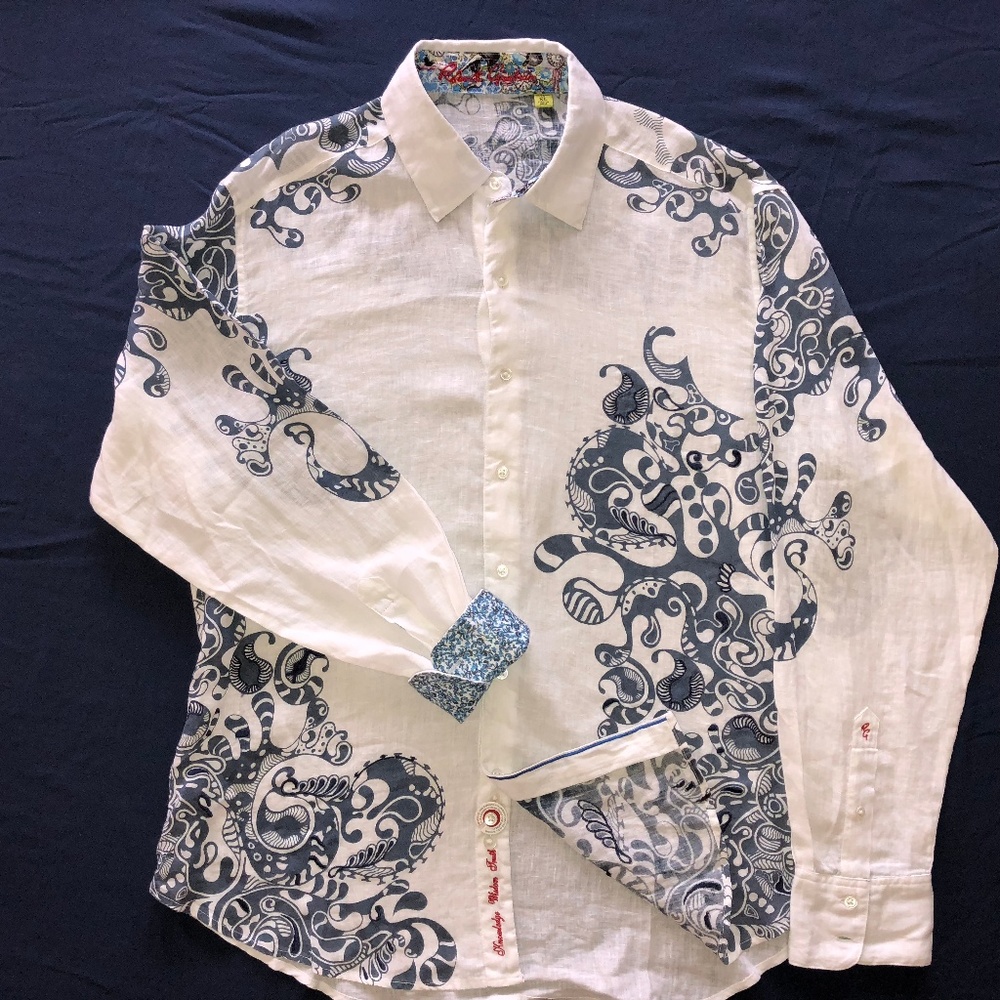 Robert Graham "Savana" Linen Men's Dress Shirt